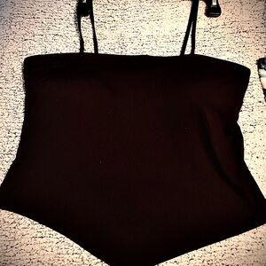 No Boundaries Tank Top with Built in Bra- Black